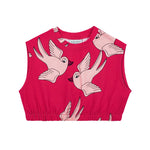 Dear Sophie Swallow Crop Top | Red