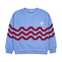 Jelly Mallow Wave Pigment Sweatshirt | Blue
