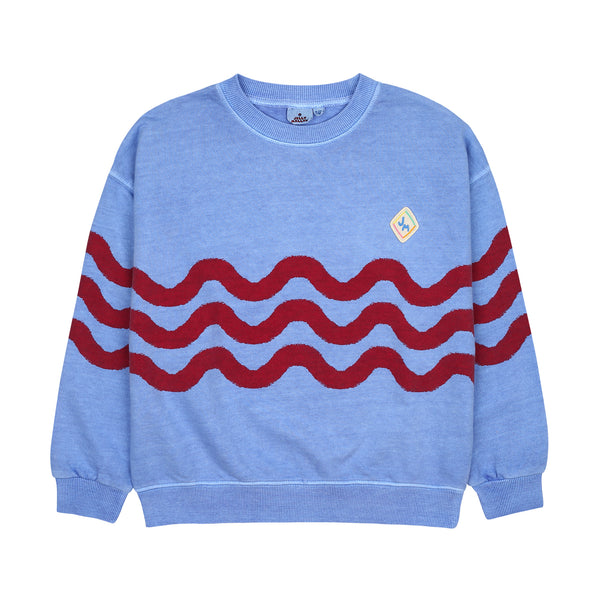 Jelly Mallow Wave Pigment Sweatshirt | Blue