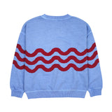 Jelly Mallow Wave Pigment Sweatshirt | Blue
