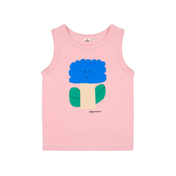 Jelly Mallow Big Flower Sleeveless T-Shirt | Pink