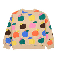 Jelly Mallow Colorful Apple Sweatshirt | Beige