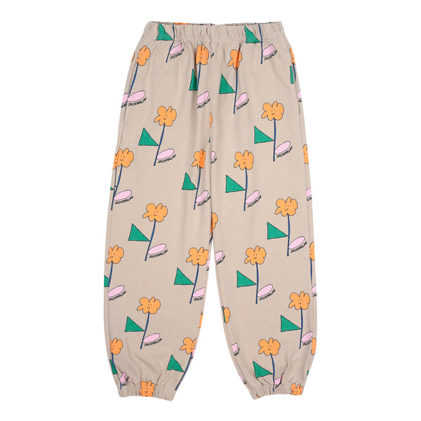 Jelly Mallow Orange Flower Lounge Pants | Beige