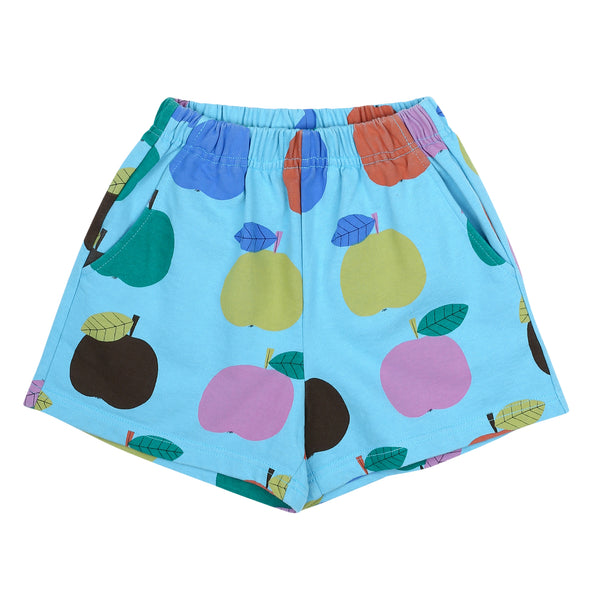 Jelly Mallow Colorful Apple  Shorts | Light Blue