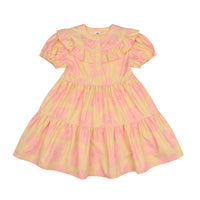 Jelly Mallow Pink Flower Dress | Beige