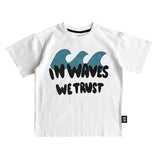 Little Man Happy WAVES SKATE TEE | WHITE