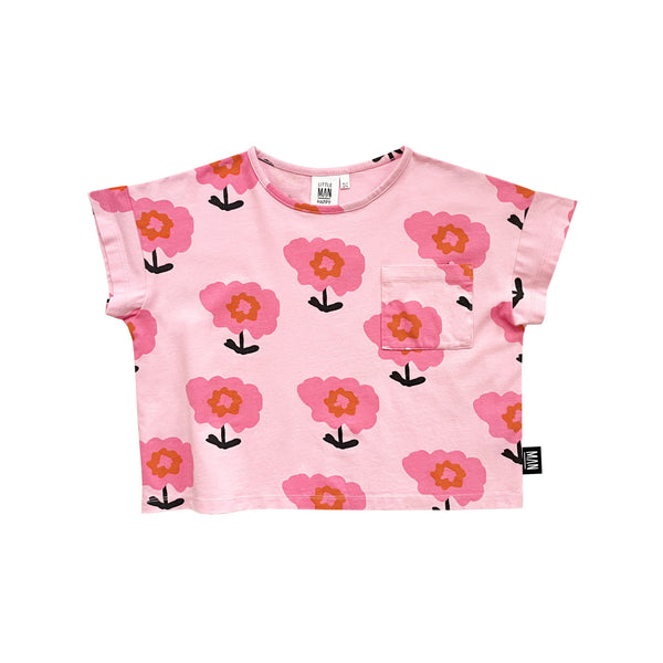 Little Man Happy FLOWER RETREAT CROPPED TEE | ROSEBLOOM