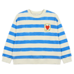 Jelly Mallow Love Striped Sweatshirt | Blue