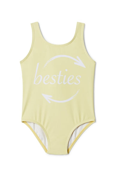 Plum Swimsuit | Bestie - Blondie Yellow - Green Hearts Pink