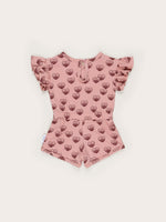 Huxbaby Rainbow Hearts Playsuit | Dusty Rose