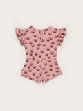 Huxbaby Rainbow Hearts Playsuit | Dusty Rose