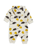 Mini Rodini Mouse AOP Onesie | Light Grey