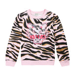 Kenzo Tiger Stripes Sweatshirt | Pink - Green Hearts Pink