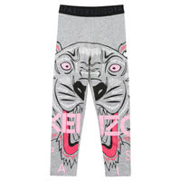 Kenzo Tiger Leggings | Grey - Green Hearts Pink