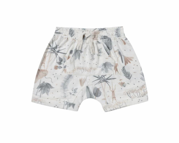Rylee and Cru Pouch Short | Jungle - Green Hearts Pink