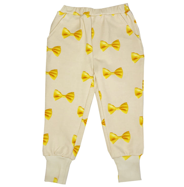 Romey Loves Lulu Long Cuff Sweatpants | Yellow Bows
