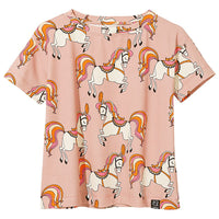 Kukukid SS Shirt | Pale Pink Horse