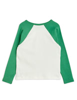 Mini Rodini I am Great SP Raglan LS Tee | Green