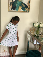 Hugo Loves Tiki Skater Dress | Green Hearts - Green Hearts Pink