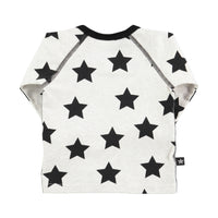 Molo Baby Long Sleeve Shirt | Black Star - Green Hearts Pink