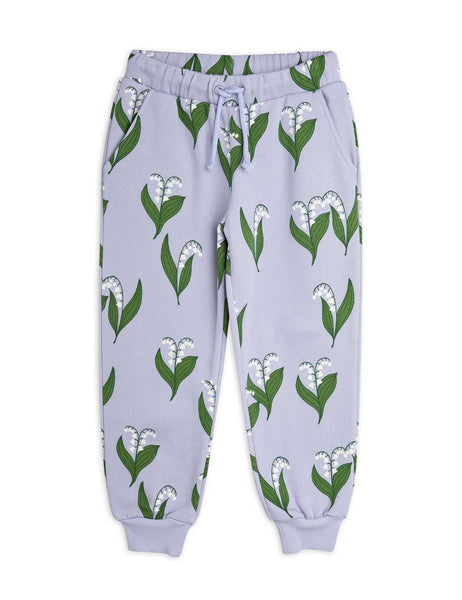 Mini Rodini Lily of the Valley AOP Sweatpants | Purple