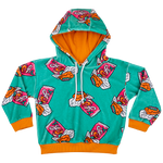 Jelly Alligator Velour Hoodie | Candy Bar Mint