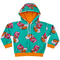 Jelly Alligator Velour Hoodie | Candy Bar Mint