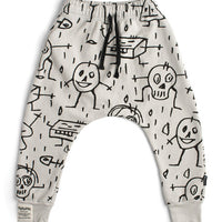 Nununu Goofy Skulls Baggy Pants | Ice Grey