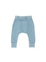 Huxbaby Vintage Terry Drop Crotch Pants | Vintage Dusty Blue