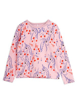 Mini Rodini Scottish Unicorns AOP LS Tee | Pink