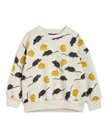 Mini Rodini Mouse AOP Sweatshirt | Light Grey