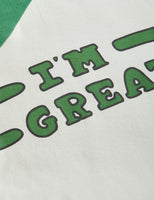 Mini Rodini I am Great SP Raglan LS Tee | Green