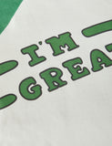 Mini Rodini I am Great SP Raglan LS Tee | Green
