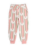 Mini Rodini Swan AOP Sweatpants | Pink