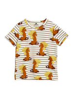 Mini Rodini Unicorn Seahorse AOP SS Tee | Brown