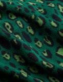 Mini Rodini Leopard Fleece Zip Pullover | Green