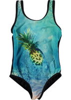 Molo Swimsuit Nika | Swimming Pineapple - Green Hearts Pink