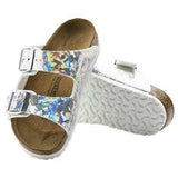 Birkenstock Arizona | Hologram Silver - Green Hearts Pink