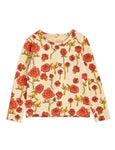 Mini Rodini Rose AOP LS Tee | Red