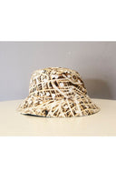 Agatha Cub Bucket Hat | Zombie Tan - Green Hearts Pink