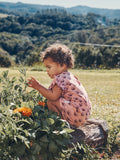 Huxbaby Rainbow Hearts Playsuit | Dusty Rose