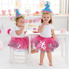 Mud Pie | Birthday Tutu - Green Hearts Pink