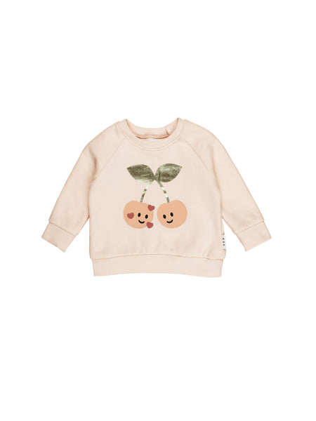 Huxbaby Cherry Love Sweatshirt  | Peach Fuzz
