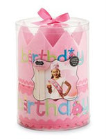 Birthday Girl Crown - Green Hearts Pink