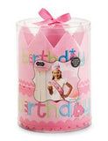 Birthday Girl Crown - Green Hearts Pink