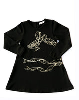 Carbon Soldier Dress | Dresden - Green Hearts Pink