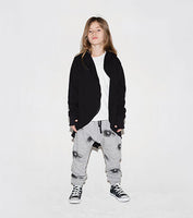 Nununu Eye Baggy Pants | Heather Grey - Green Hearts Pink