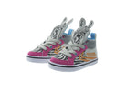 Feiyue Delta Mid | Zebra - Green Hearts Pink