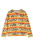 Mini Rodini Leopard Stripe AOP LS Tee | Multi