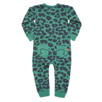 Rock Your Baby Play Suit | Green Leopard - Green Hearts Pink